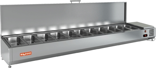 Витрина холодильная HiCold VRTG 1390 к PZ3 со стеклом