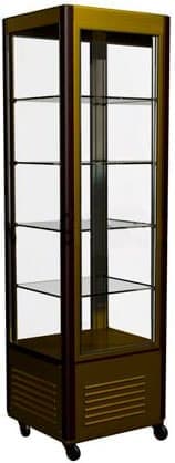 Витрина холодильная CARBOMA D4 VM 400-1 0109-0102 (R400C Люкс) коричнево-золотой