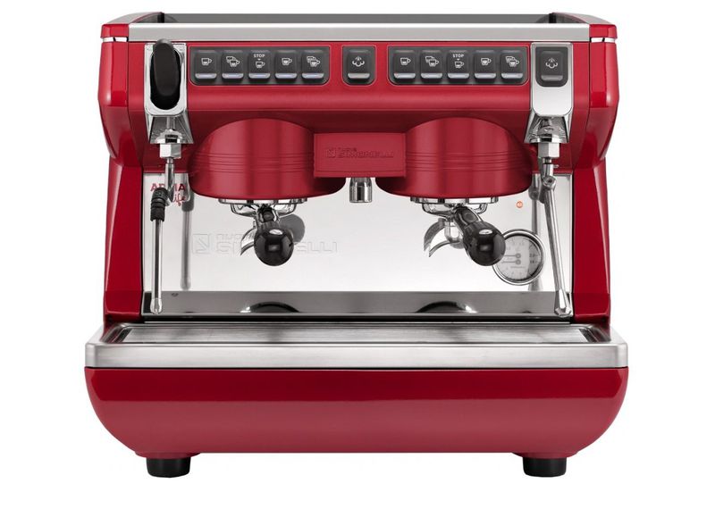 Кофемашина NUOVA SIMONELLI APPIA LIFE COMPACT 2GR V/ красный+экономайзер+высокая группа
