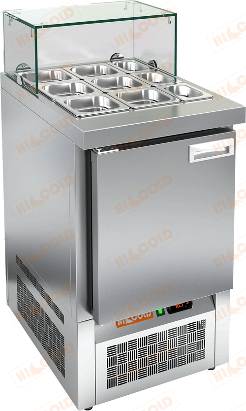 Стол для салатов HiCold SLE3-1GN низкое стекло