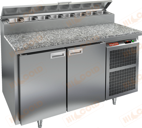 Стол для пиццы HiCold PZ2-11/GN (1/6H) камень