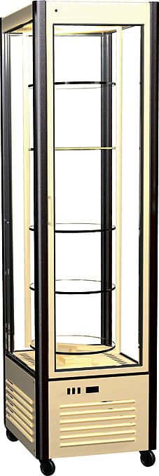 Витрина холодильная CARBOMA D4 VM 400-2 0109-0102 (R400Свр Люкс) коричнево-золотой