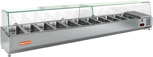 Витрина холодильная HiCold VRTU 1390 к PZ3 с крышкой