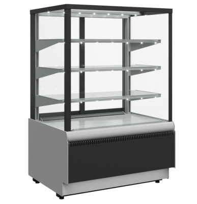 Витрина холодильная CARBOMA KC70 VH 0,9-1 LIGHT Chocolate 9006-9005 (ВХСв-0,9д Cube ТЕХНО для шокола