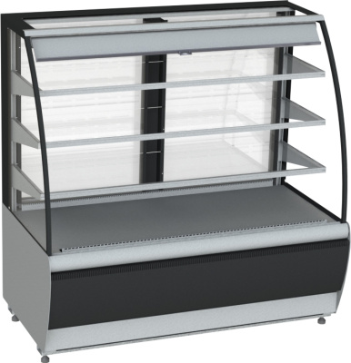 Витрина холодильная CARBOMA K70 VM 1,3-2 STANDARD 9006-9005 (ВХСв-1,3д ТЕХНО открытая)