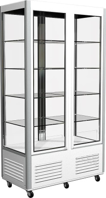 Витрина холодильная CARBOMA D4 VM 800-1 (R800C) цвет по схеме, 2 дв, решетки