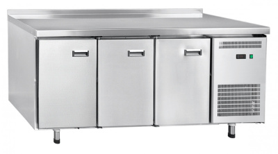 Стол холодильный Abat СХН-70-02 с бортом (дверь, дверь, дверь) 