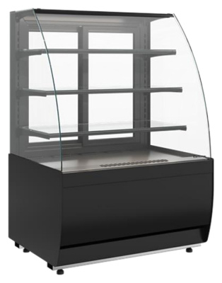 Витрина нейтральная Carboma K70 N 1,3-1 LIGHT (версия 2.0) (9005)